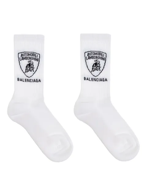 Balenciaga logo-detail ribbed socks