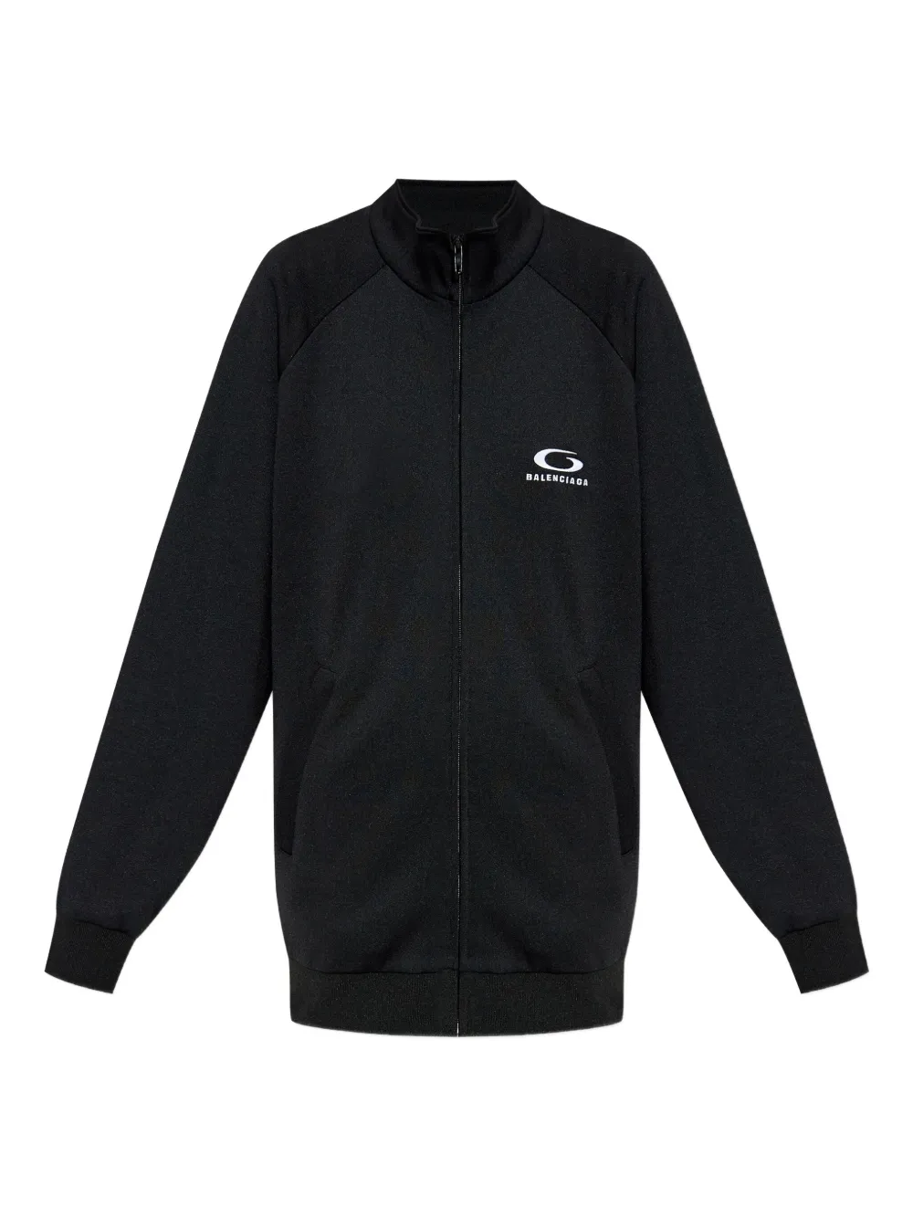 Balenciaga logo-print cut-out sweatshirt | Black | Image 1