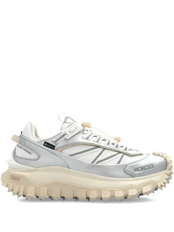 ハ*ン様 MONCLER Trailgrip gtx 25cm Moncler Tênis Trailgrip GTX De Couro | Prateado | FARFETCH BR