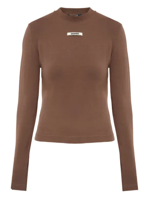 Jacquemus Camiseta com tag de logo
