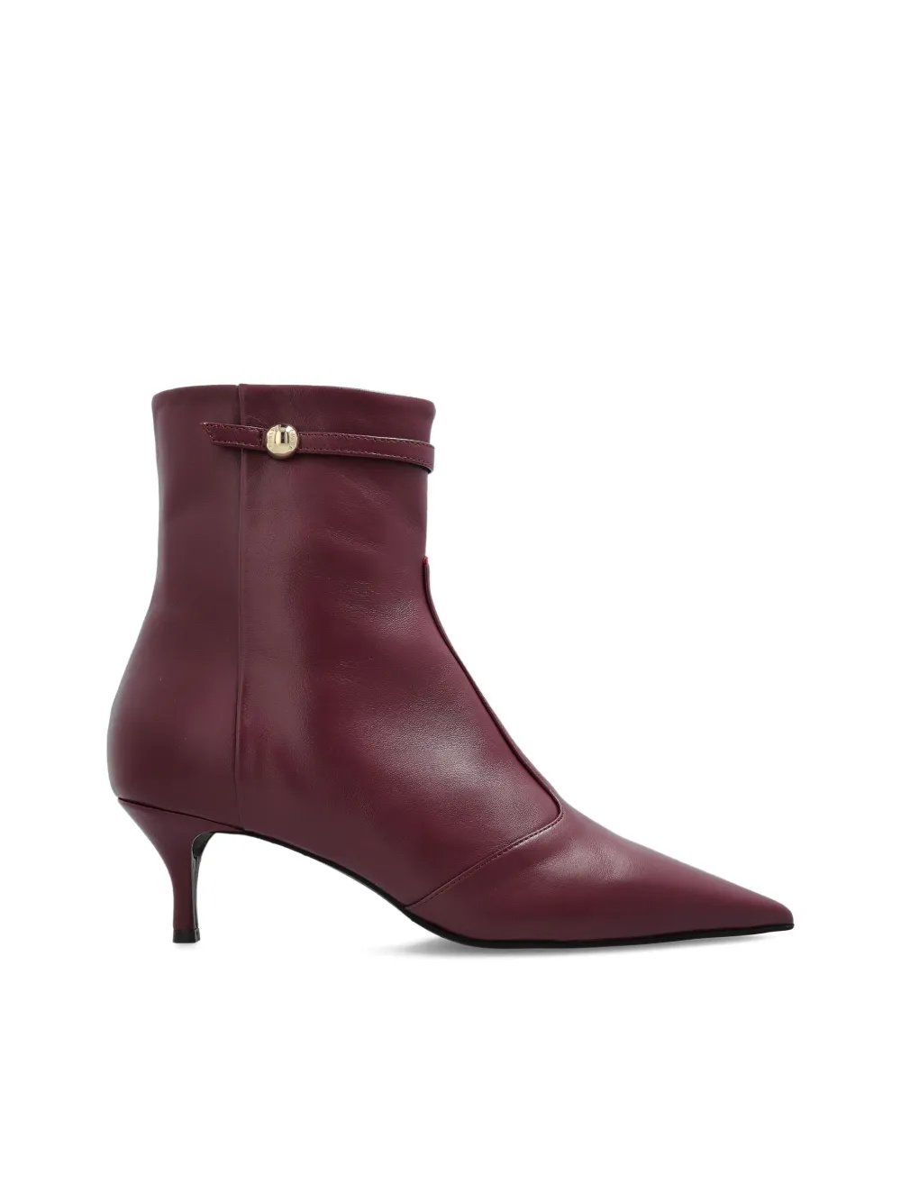 Furla 60mm leather heeled boots Red
