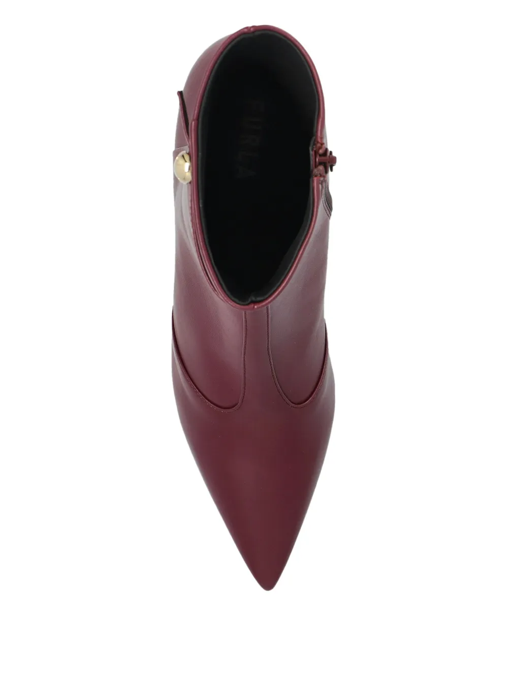 Furla 60mm leather heeled boots Red