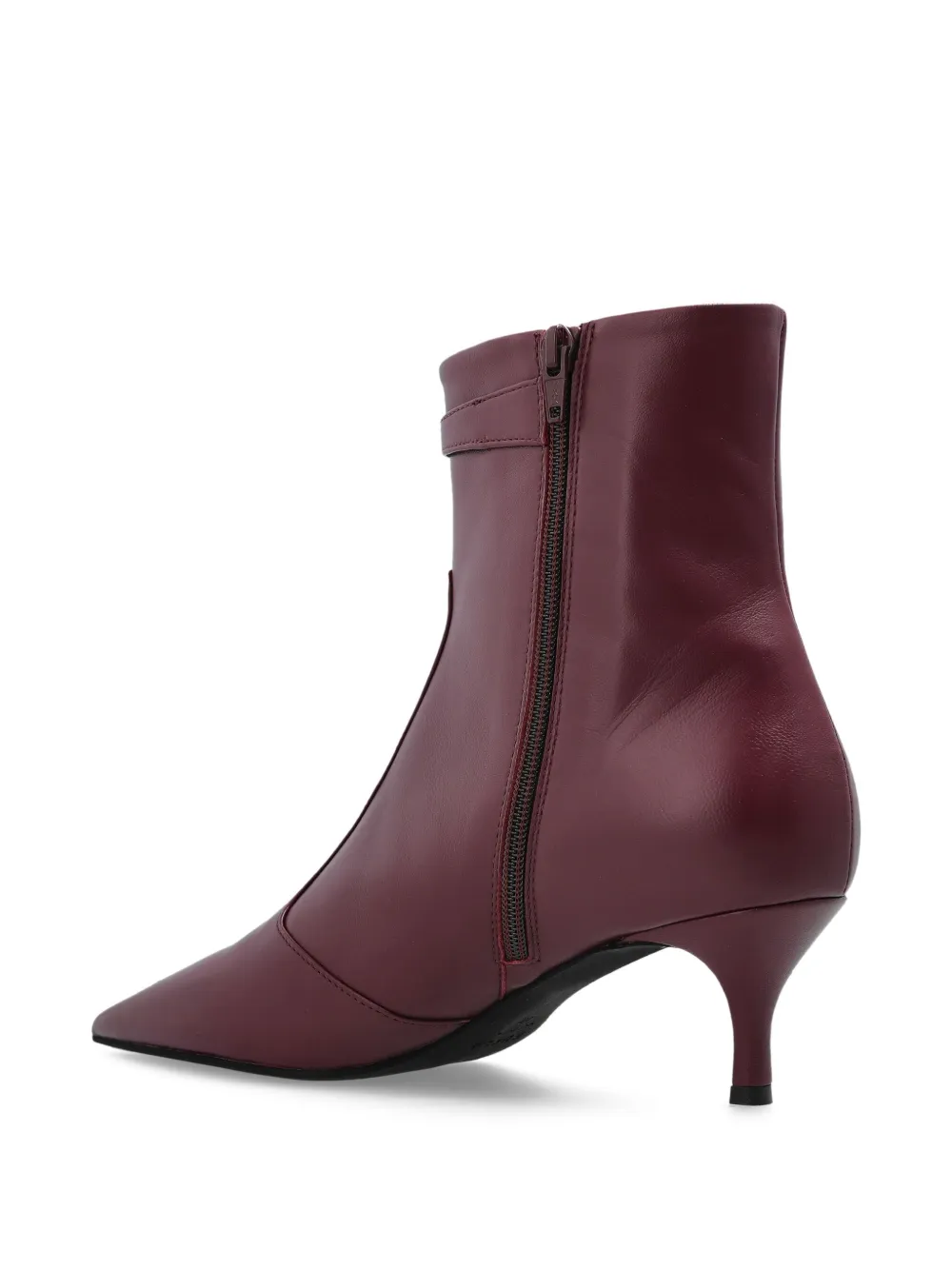 Furla 60mm leather heeled boots Red