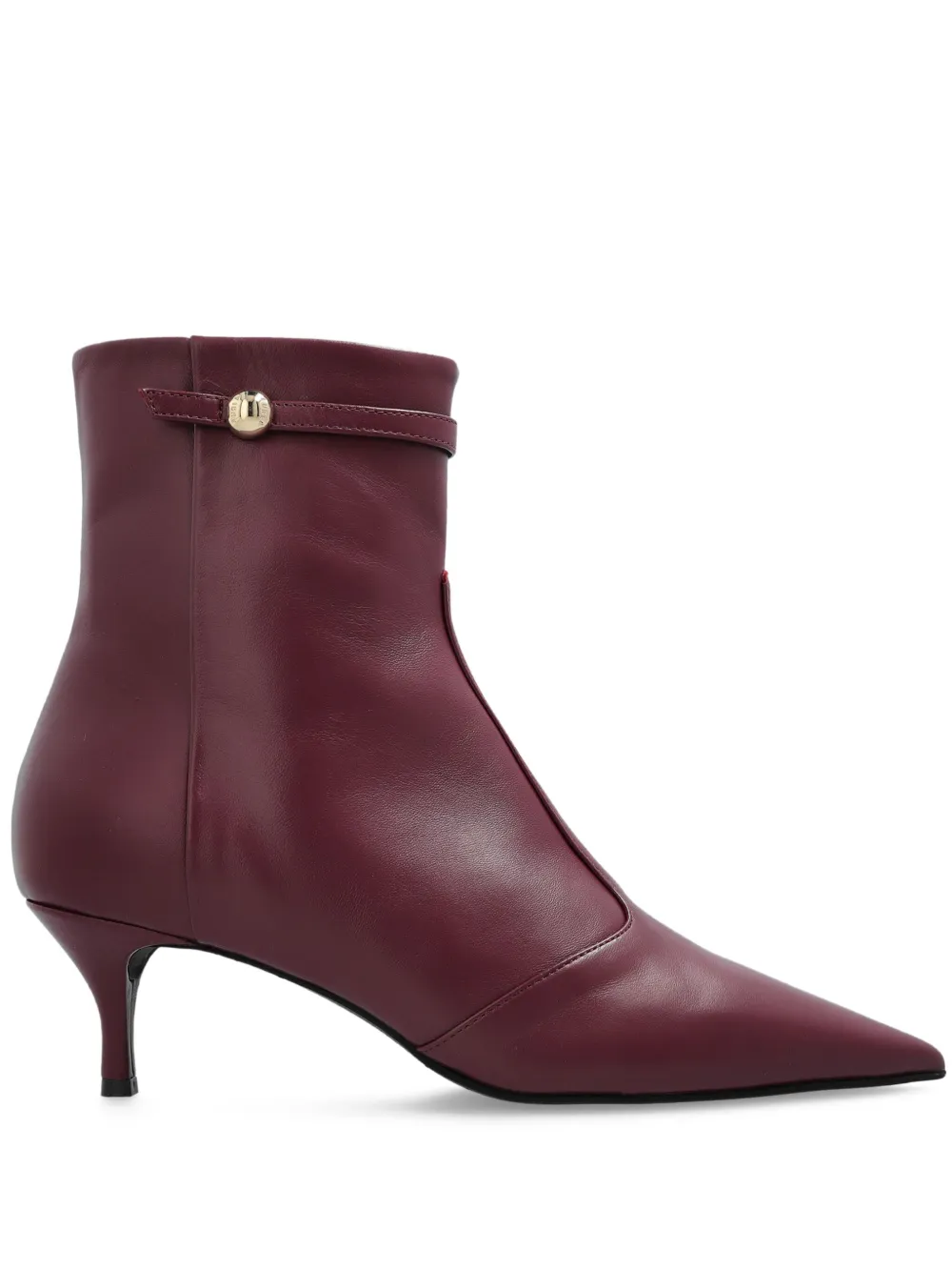 Furla 60mm leather heeled boots Red
