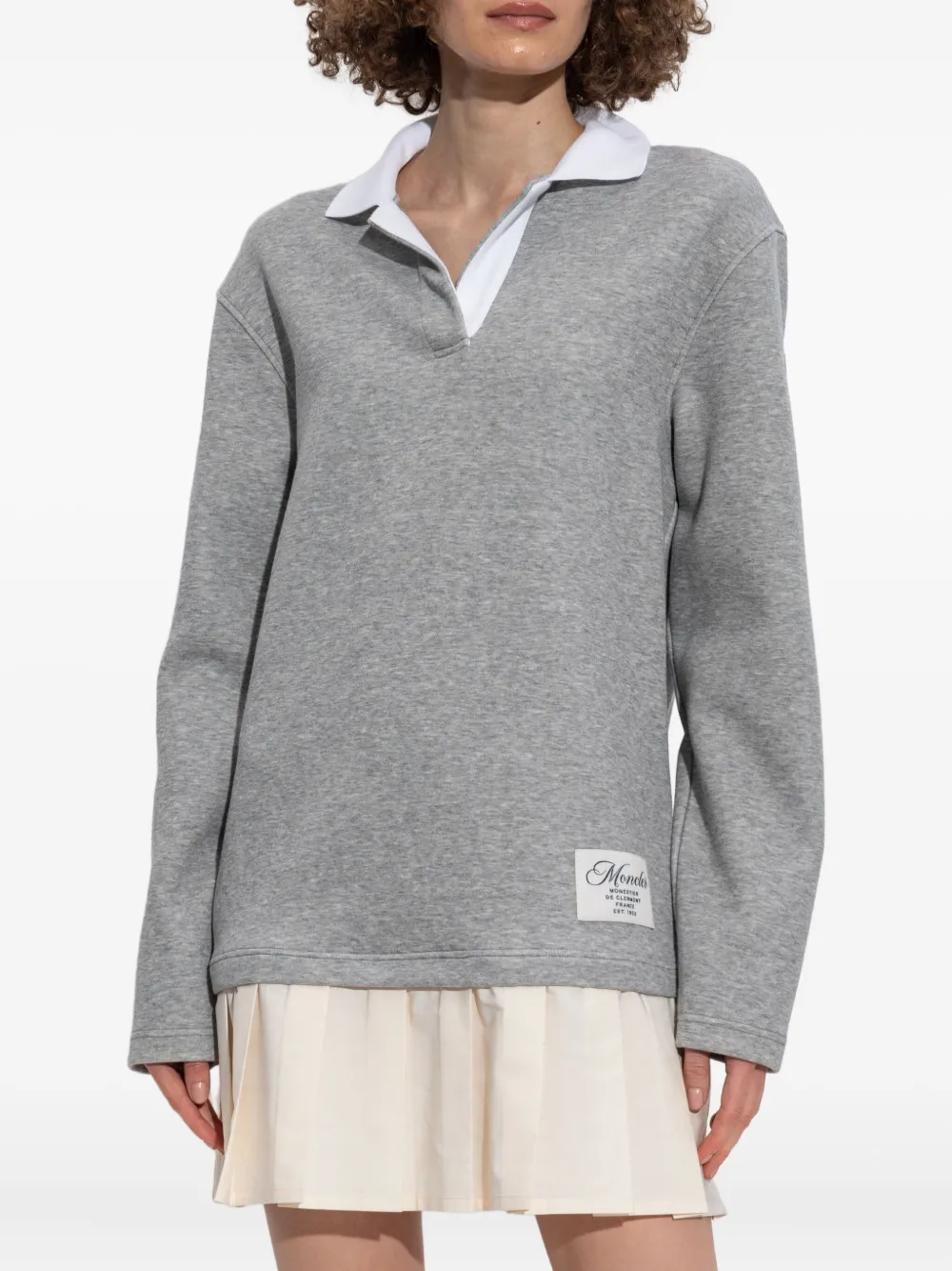 Moncler Jurk met geplooid vlak Grijs