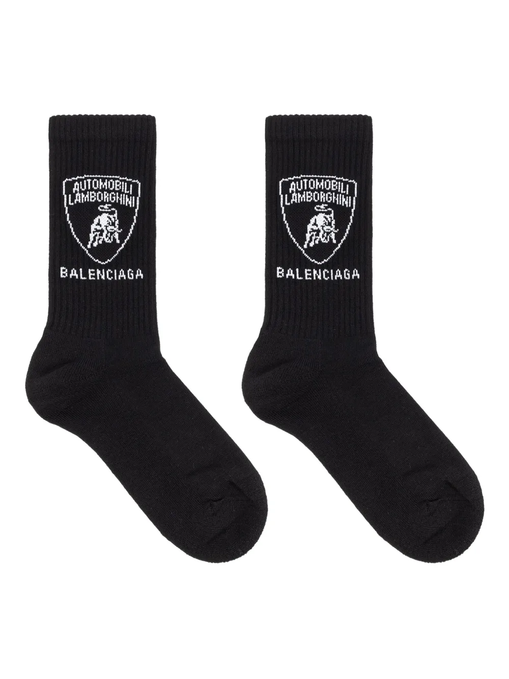 Balenciaga x Automobili Lamborghini logo cotton socks | Black | Image 1