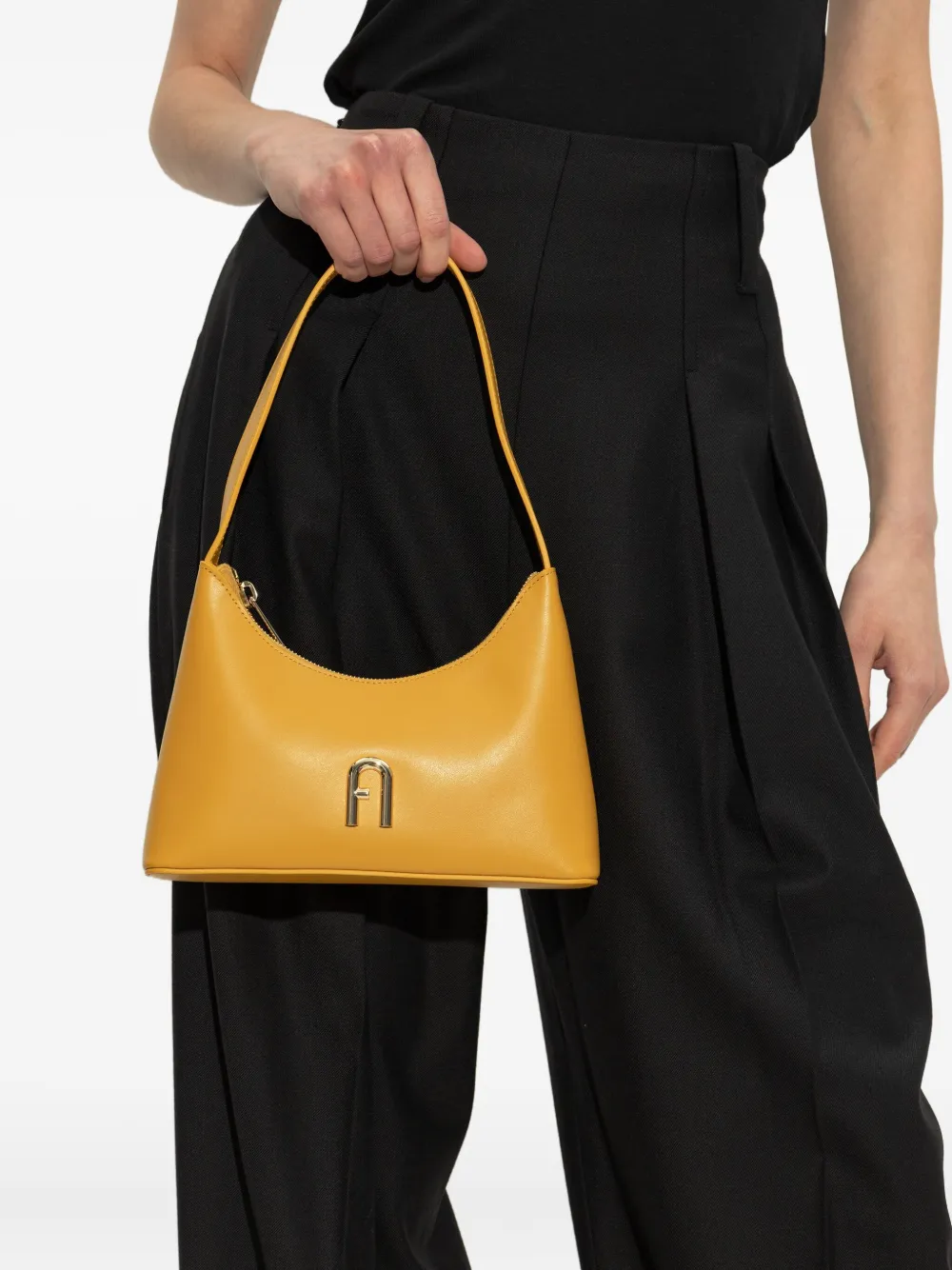 Furla mini Diamante tote bag Geel