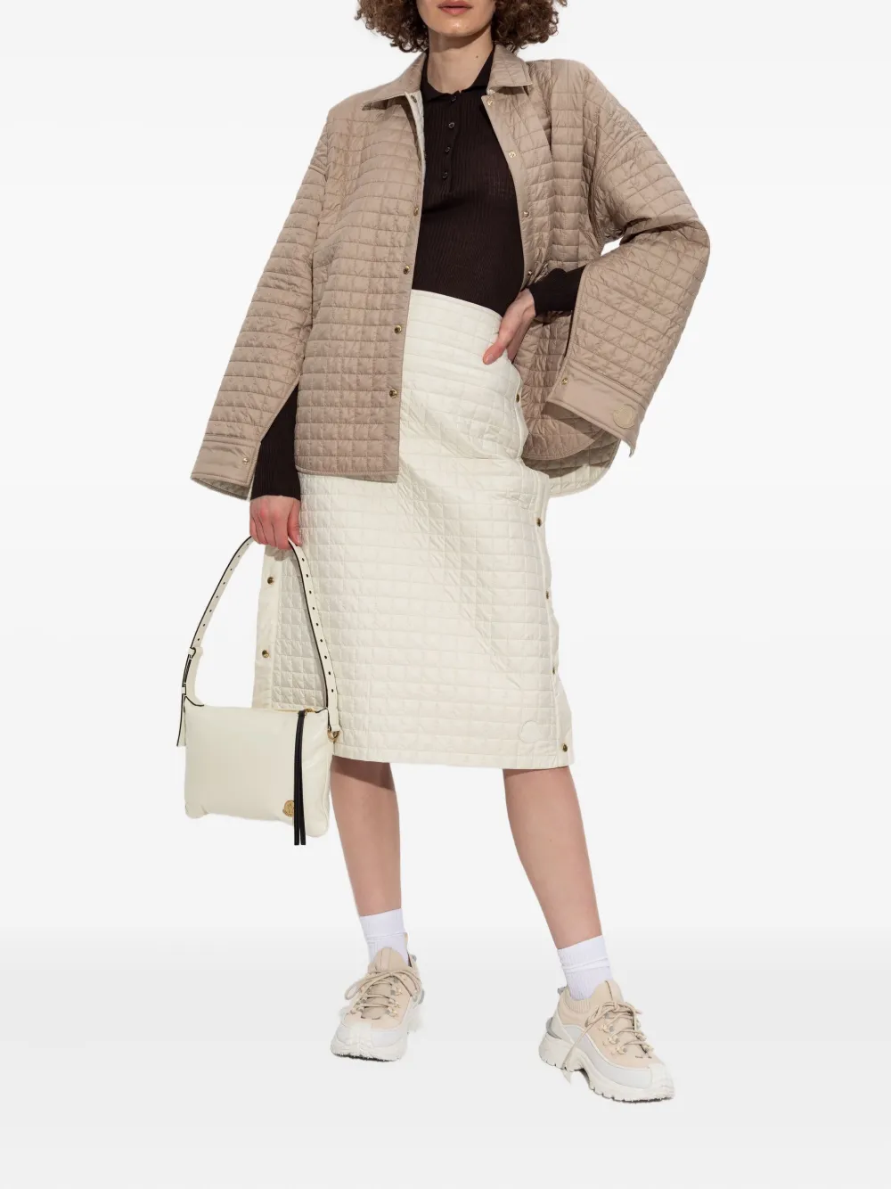 Moncler Gewatteerd shirtjack Beige