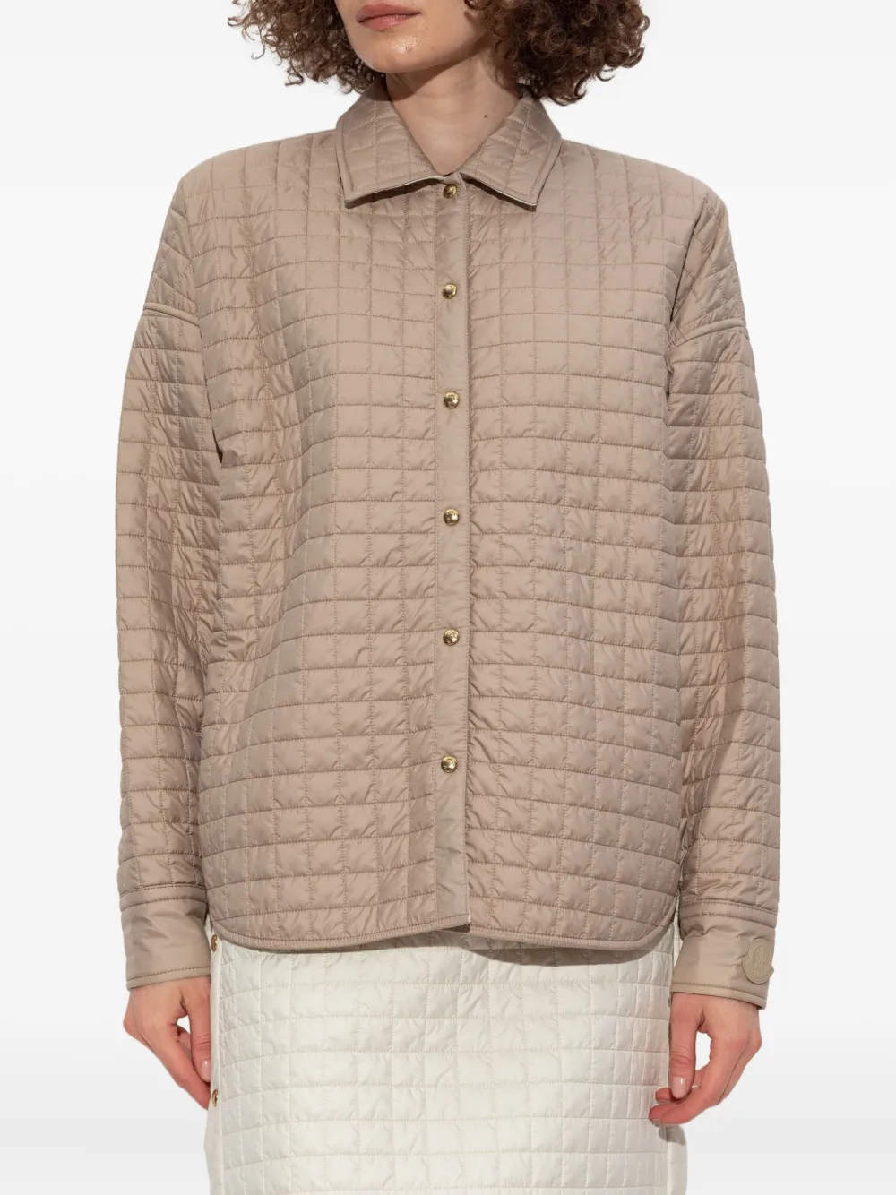 Moncler Gewatteerd shirtjack Beige