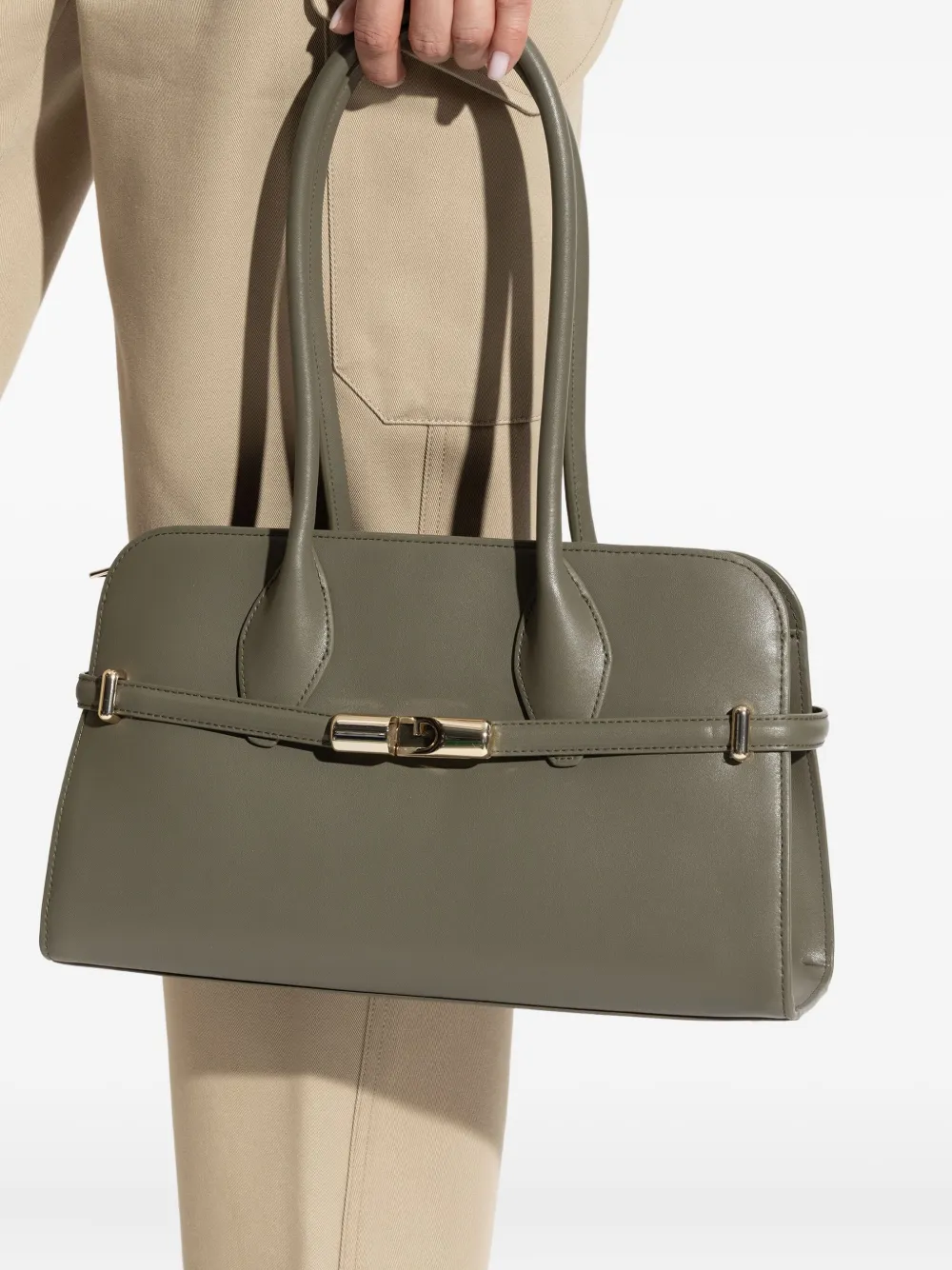 Furla large Goccia tote bag Groen