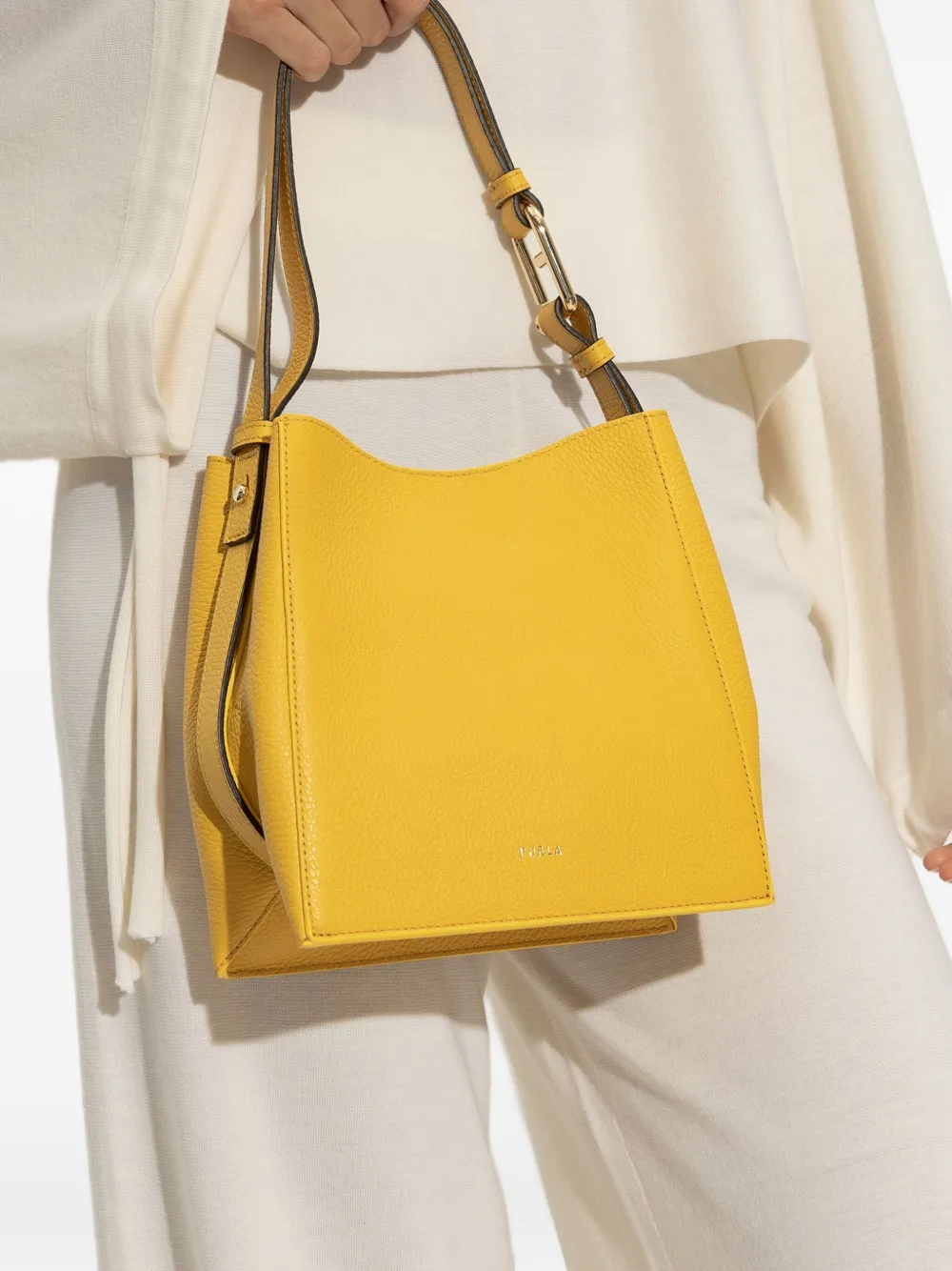 Furla mini Nuvola tote bag Geel