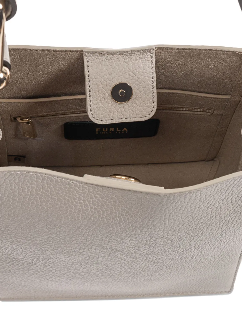 Furla mini Nuvola leather tote bag Beige