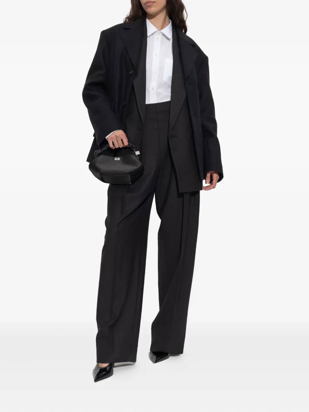 Victoria Beckham Gerafelde blazer Zwart