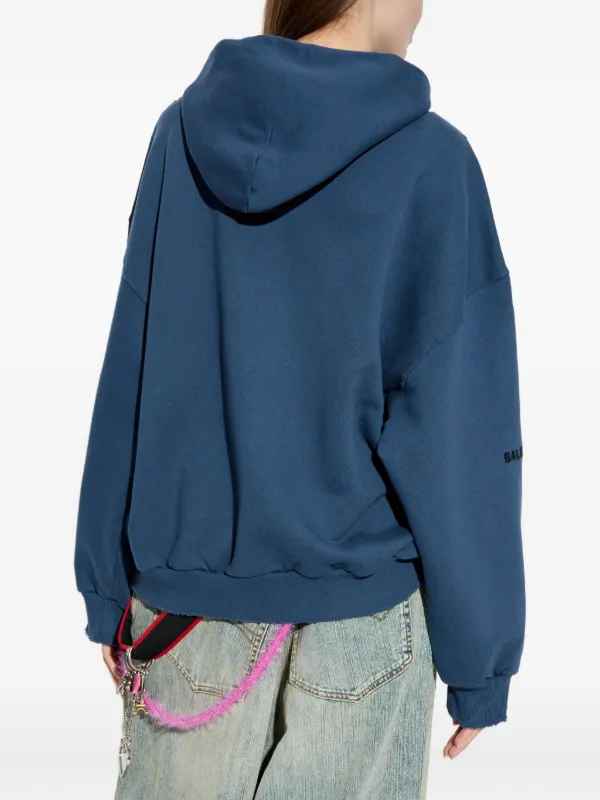 Balenciaga zip-up Hoodie | Blue | FARFETCH
