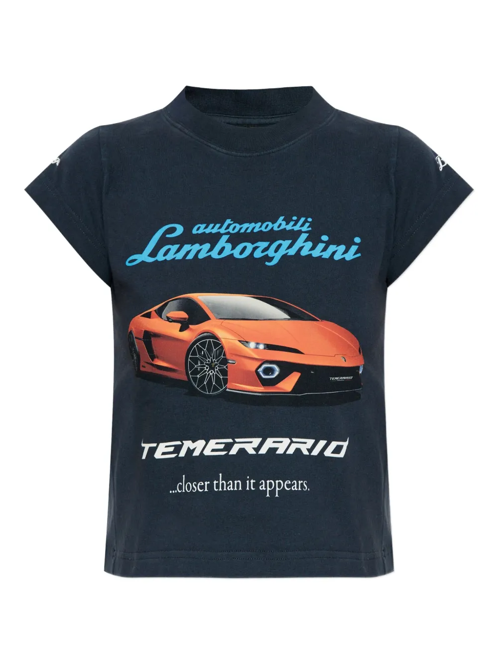 Balenciaga Lamborghini T-shirt met autoprint Zwart