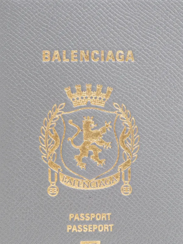 Balenciaga レザー パスポートケース | グレー | FARFETCH JP