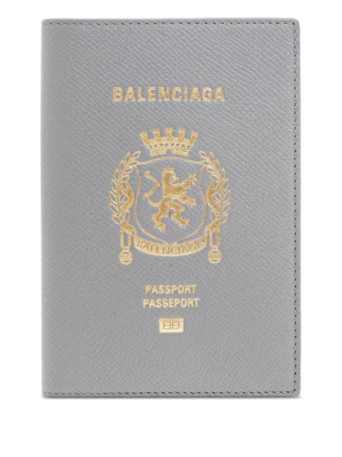 Balenciaga leather passport holder