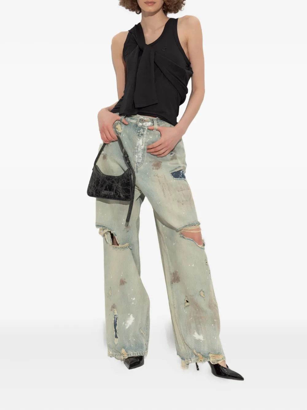 Coperni Gelaagde tanktop Zwart