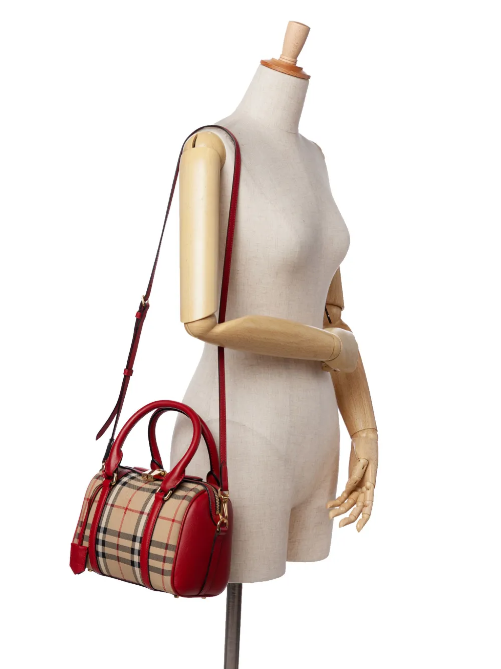 Burberry Pre-Owned 2000-2017 Haymarket Check Canvas Boston Bag satchel | Pre-Owned | Image 2