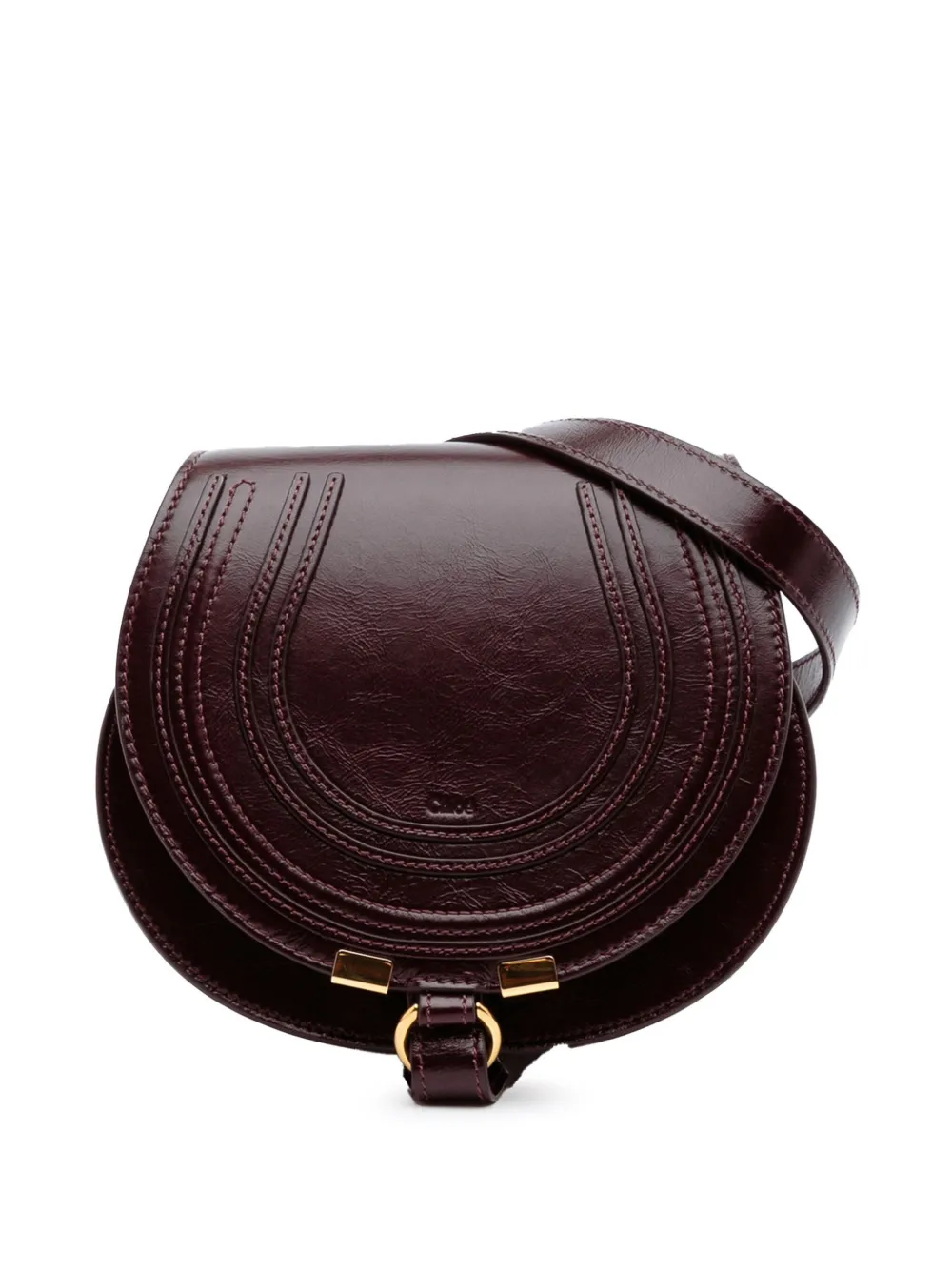 Chloé Pre-Owned 2025 Small Leather Marcie Saddle crossbody bag | Red | Image 1