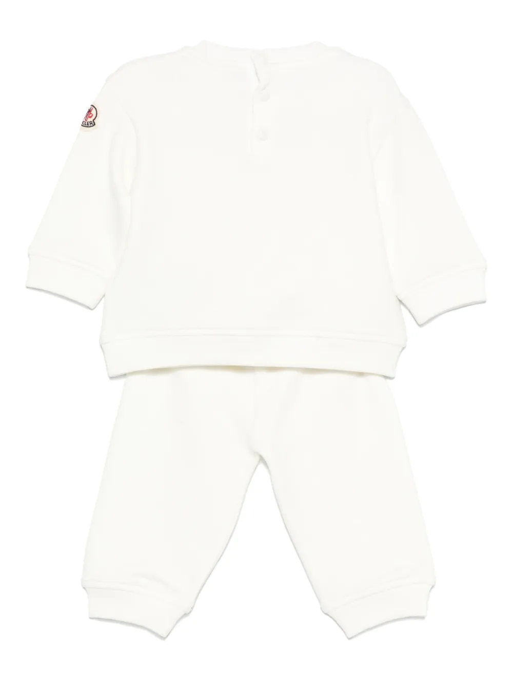 Moncler Enfant Trainingspak met logopatch Wit