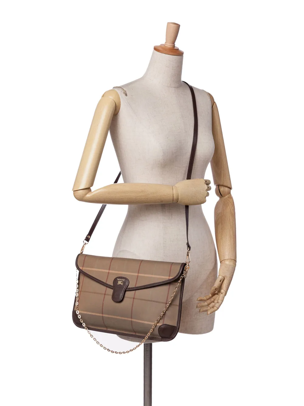Burberry Pre-Owned 20th Century Vintage Check Canvas Flap satchel | Pre-Owned | Image 2