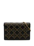 Christian Dior Pre-Owned 2017 Studded Calfskin Cannage Lady Dior Wallet on Chain crossbody bag - Black
