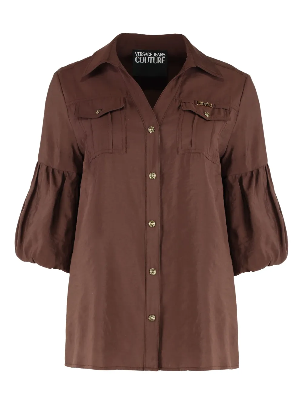 Versace Jeans Couture puff-sleeve shirt Bruin
