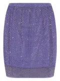 Santa Brands rhinestone-netted mini skirt - Purple