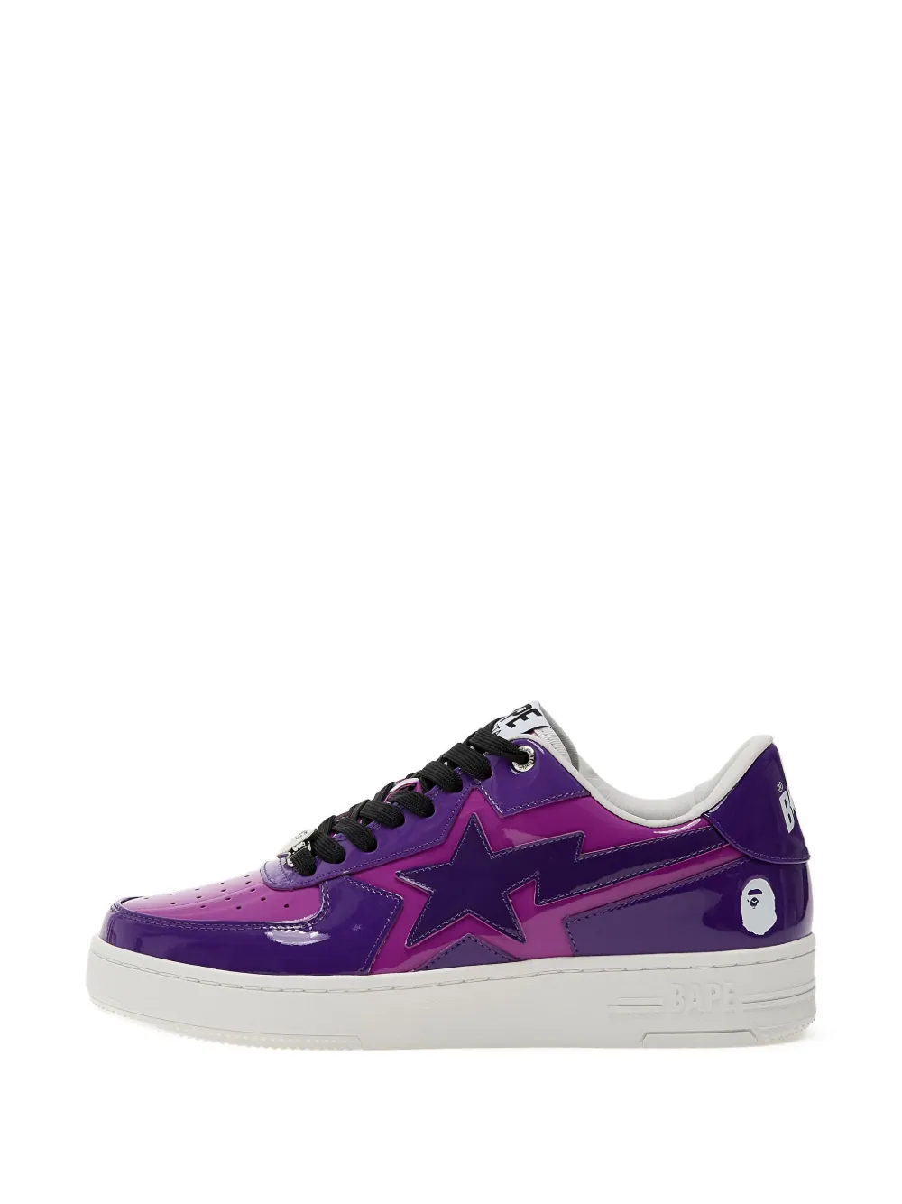 A BATHING APE BapeSta Icon M2 lakleren sneakers met sterpatch Paars