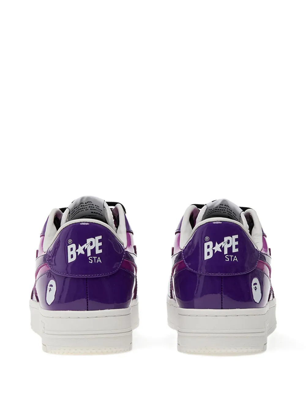 A BATHING APE BapeSta Icon M2 lakleren sneakers met sterpatch Paars