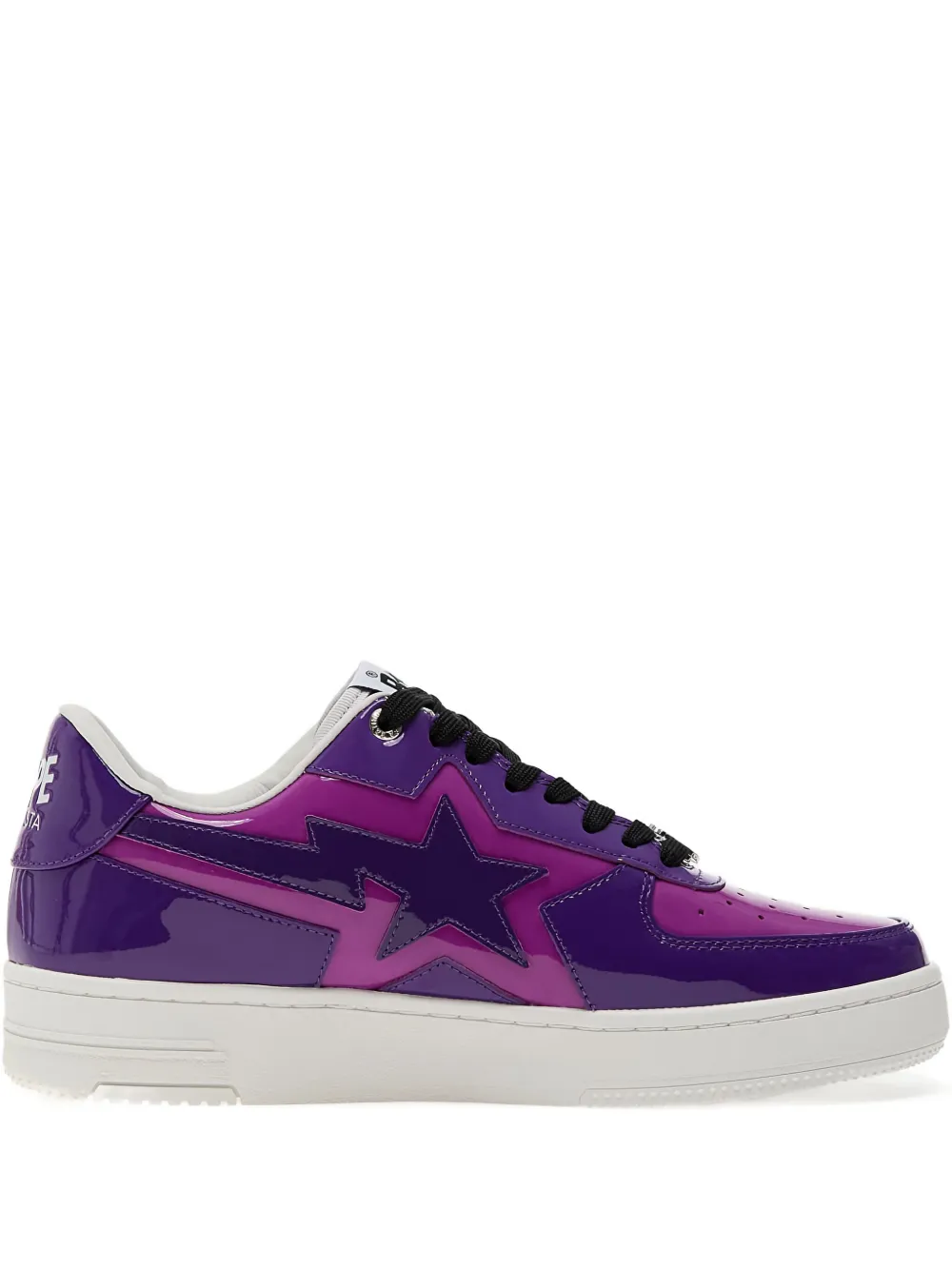 A BATHING APE BapeSta Icon M2 star-patch patent leather sneakers Purple
