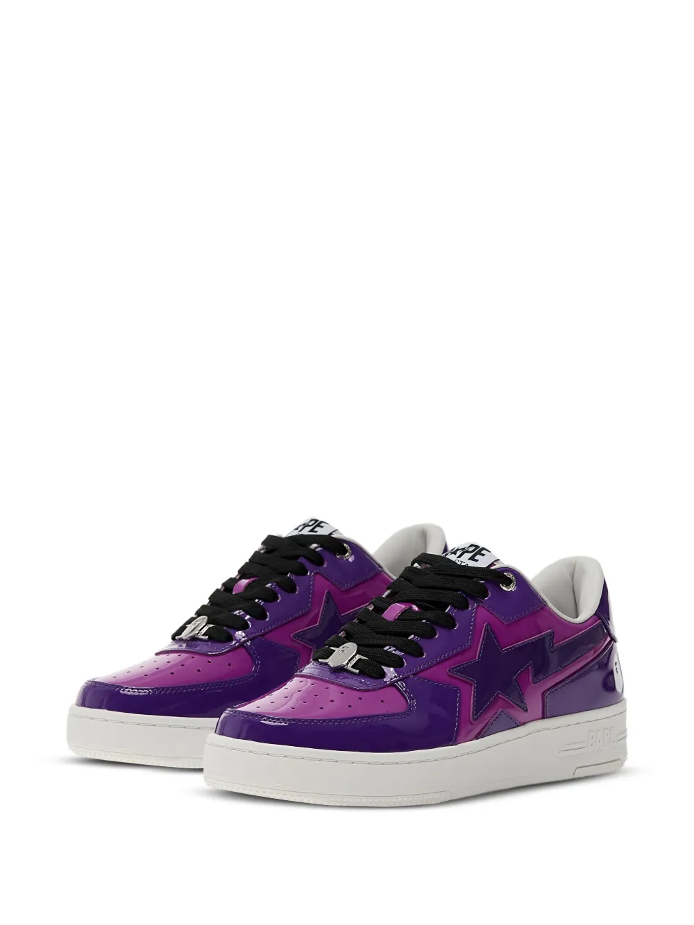 A BATHING APE BapeSta Icon M2 lakleren sneakers met sterpatch Paars
