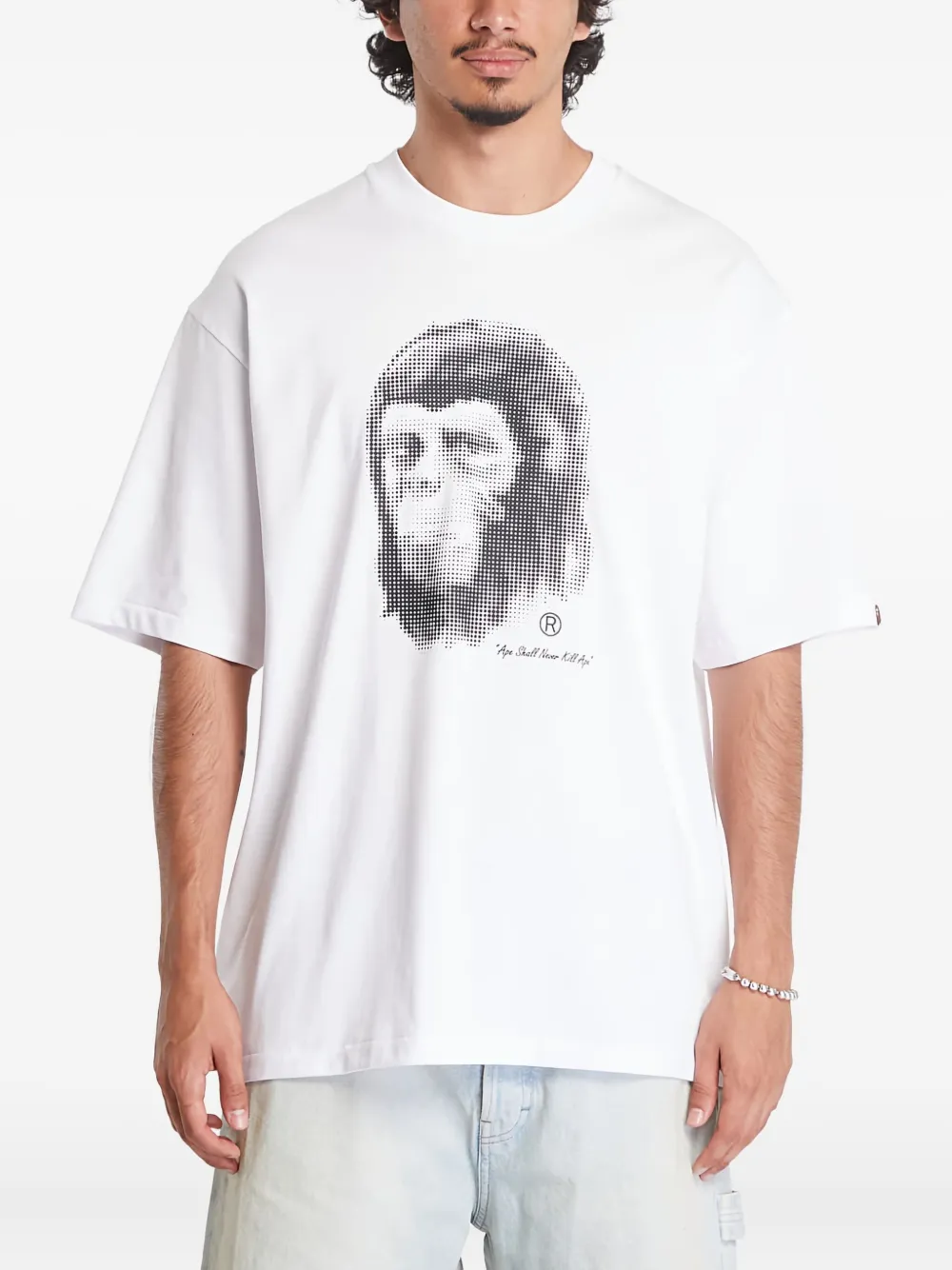 A BATHING APE® Pixel Comic Ape Head Tシャツ - ホワイト A BATHING APE® Pixel Comic Ape Head Tシャツ - ホワイト