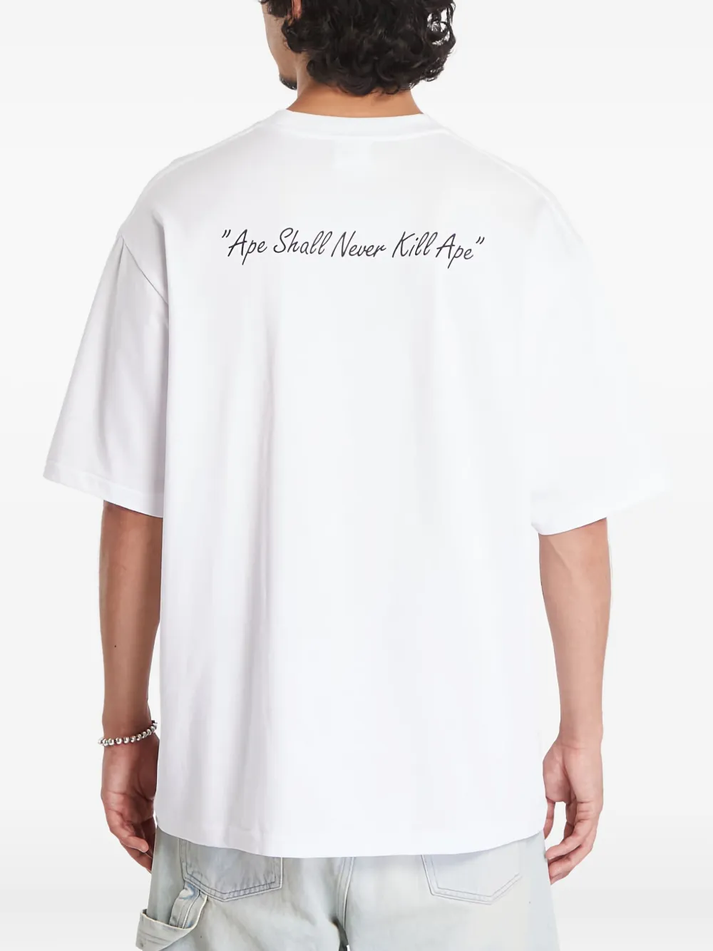 A Bathing Ape Pixel Comic Ape Head T-shirt In White