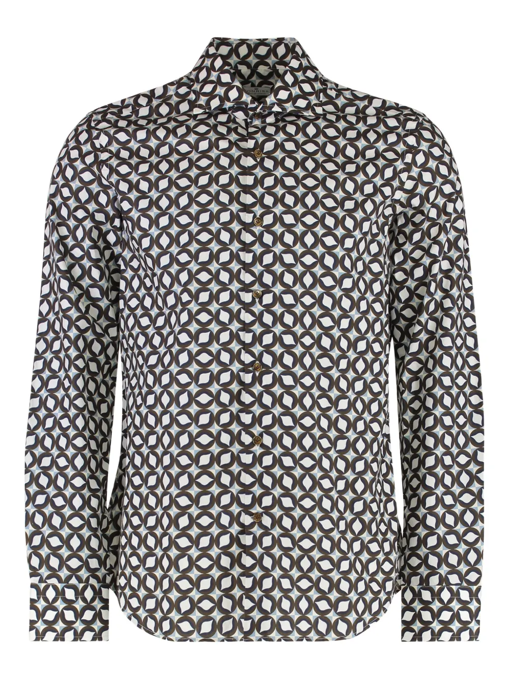 geometric-print cotton shirt