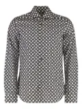 Sonrisa geometric-print cotton shirt - Black