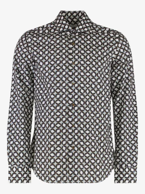 Sonrisa geometric-print cotton shirt