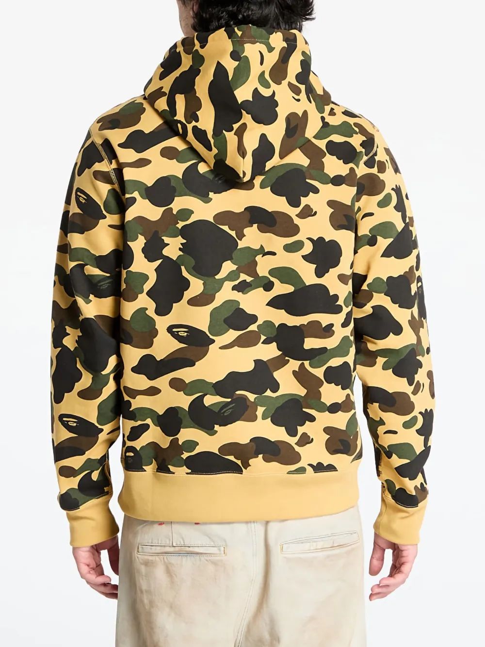 A BATHING APE 1st Camo Bape hoodie Geel