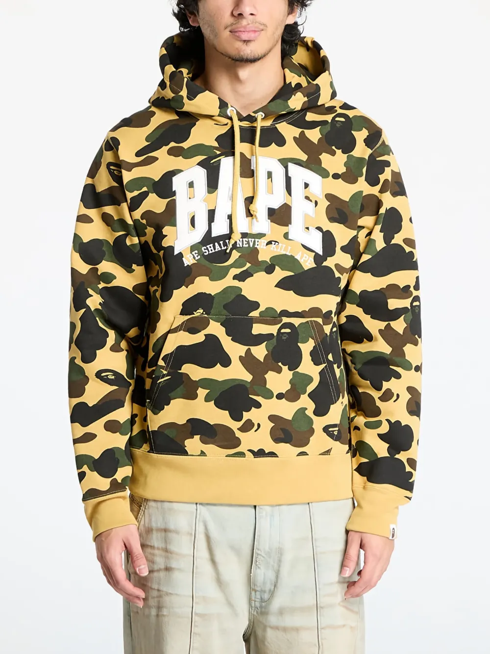 A BATHING APE 1St Camo Bape hoodie Geel