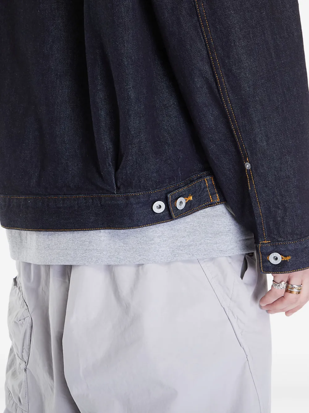 A BATHING APE Sta denim jack met print Blauw