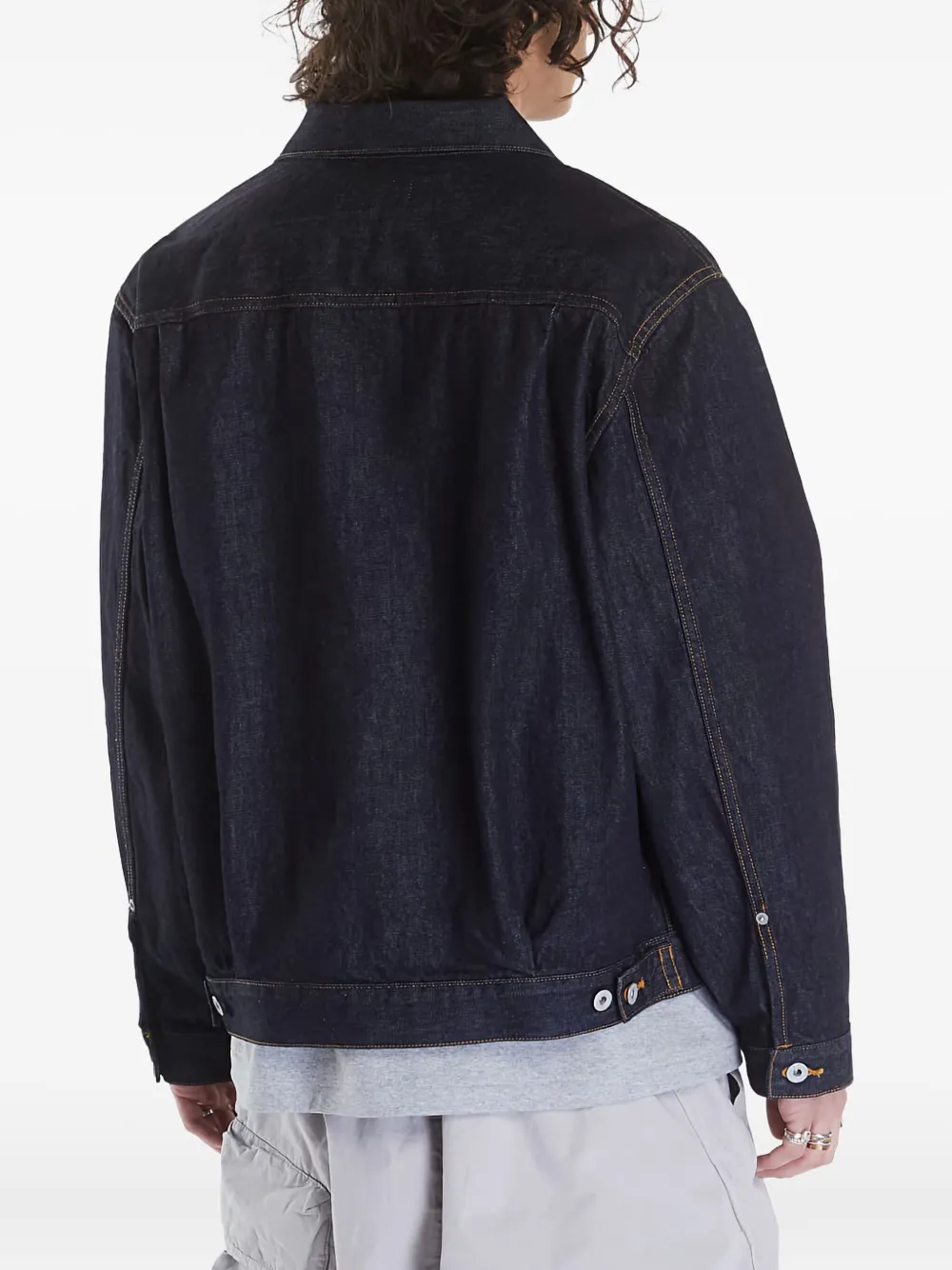 A BATHING APE Sta denim jack met print Blauw