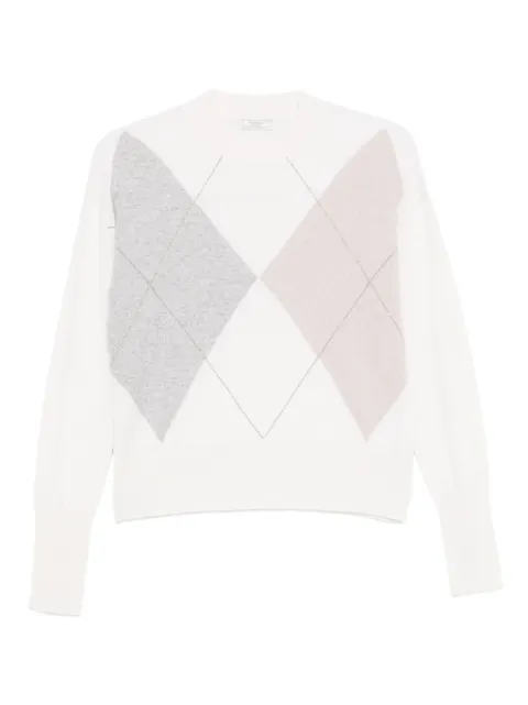 Peserico diamond-pattern wool jumper