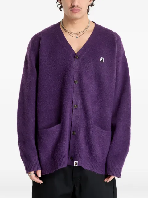 A BATHING APE® One Point Hairly Yarn button cardigan