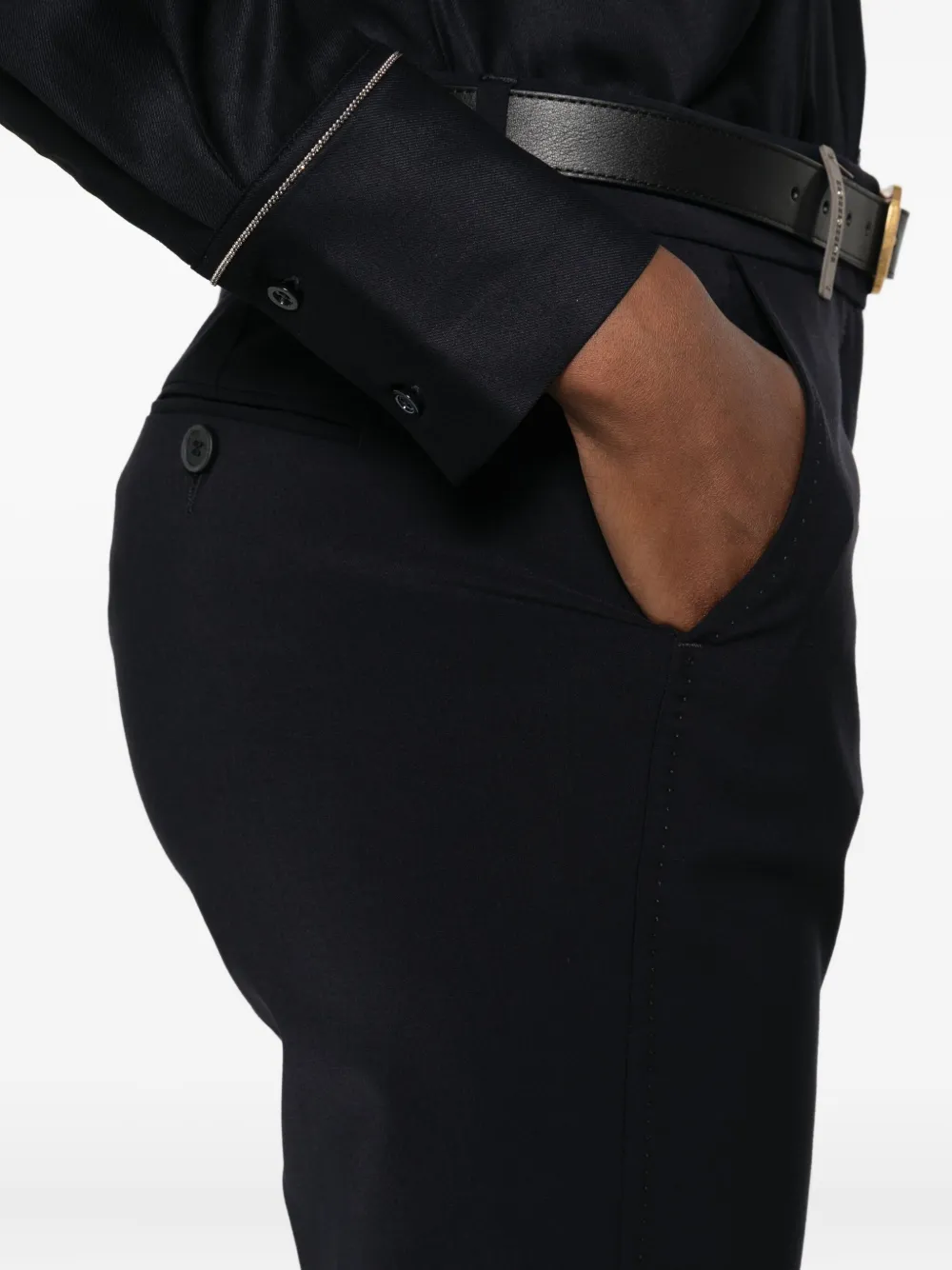 Peserico Broek met plooi Blauw