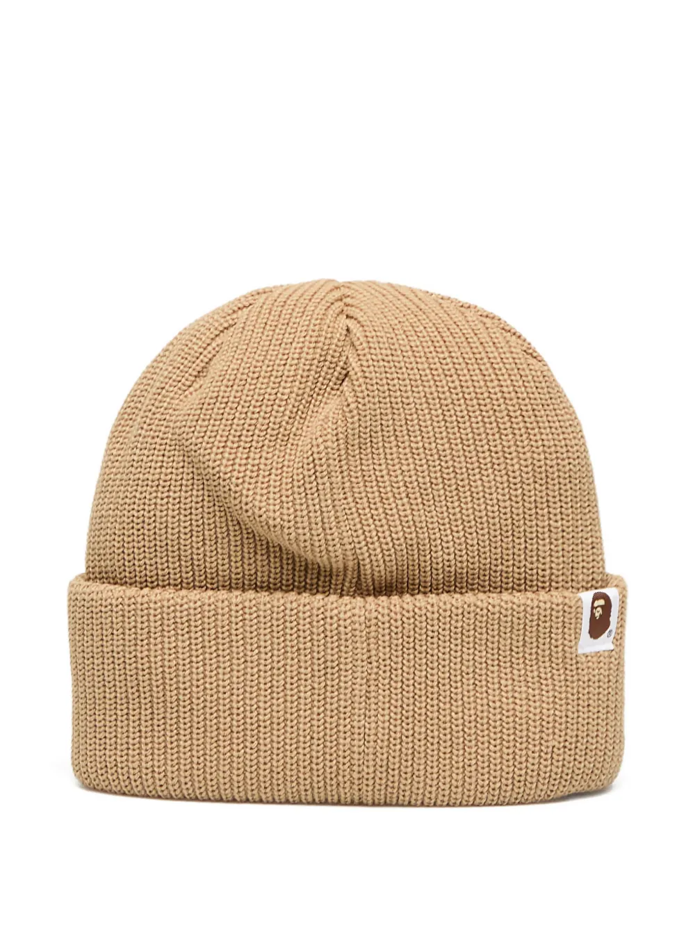 A BATHING APE Busy Work gebreide muts Beige
