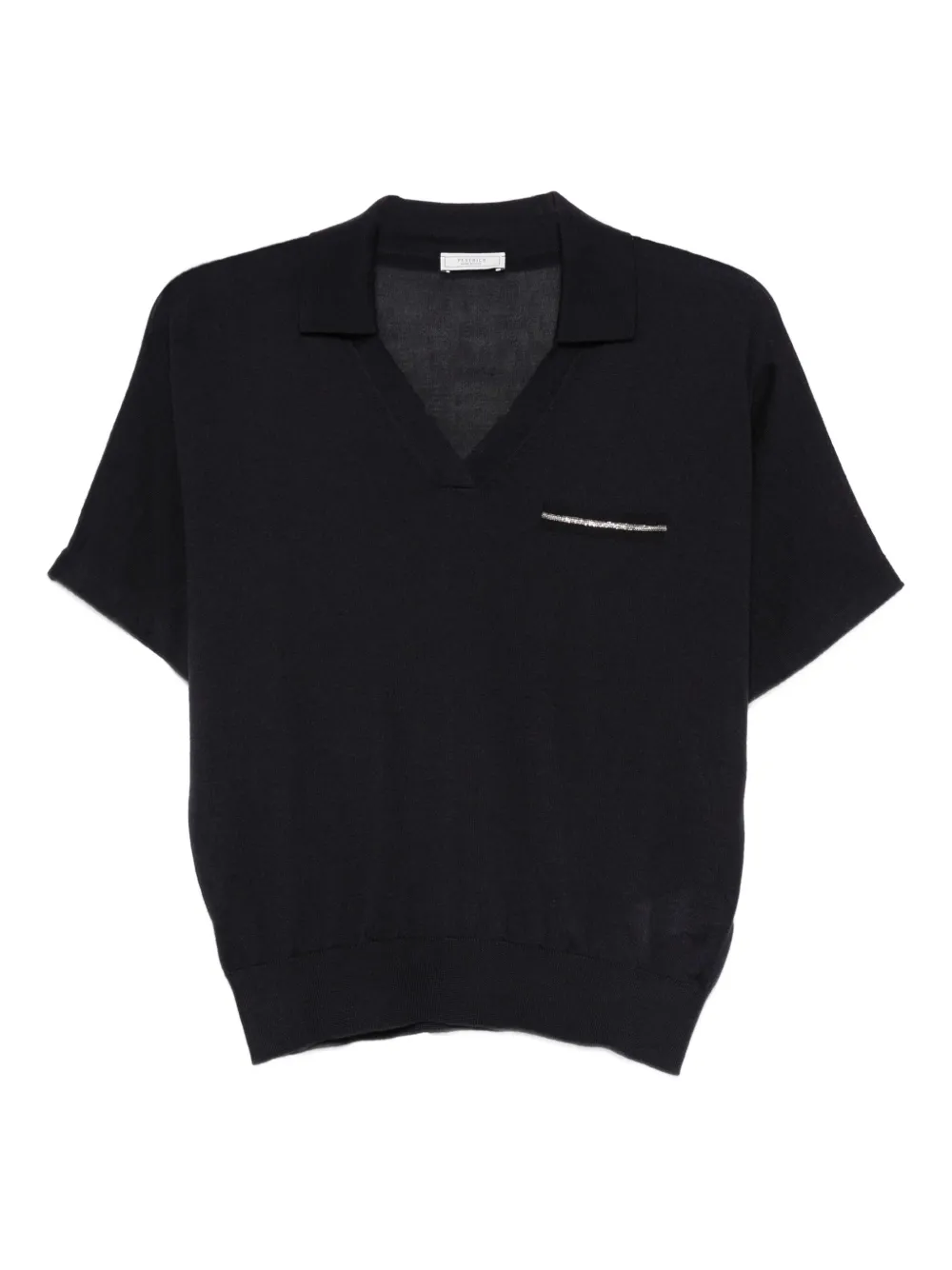 Peserico T-shirt verfraaid met stras Blauw
