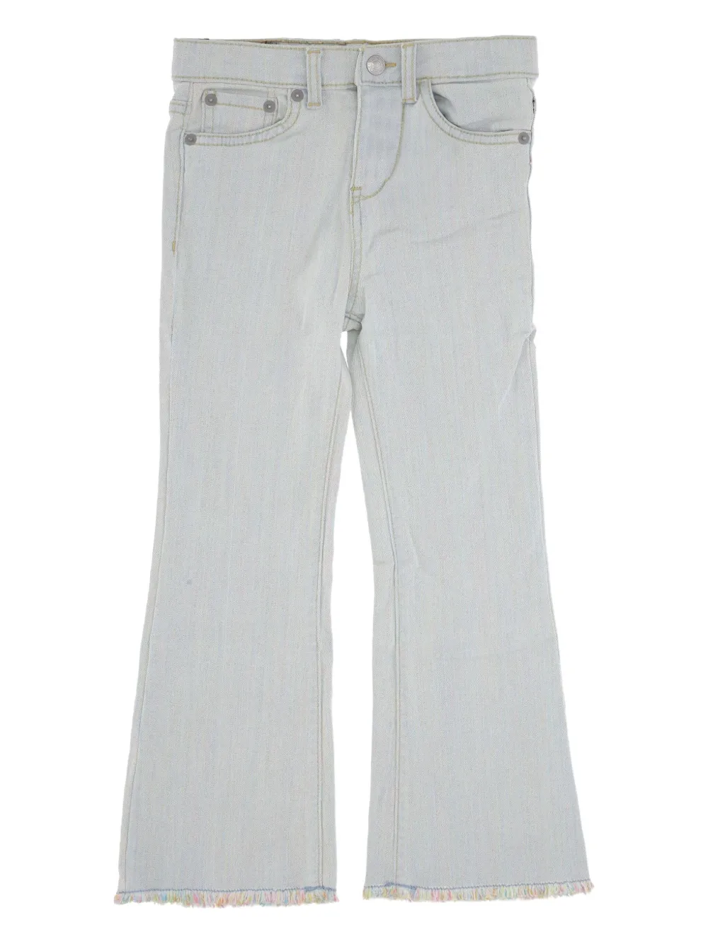 Levi's Kids frayed-hem jeans Blauw