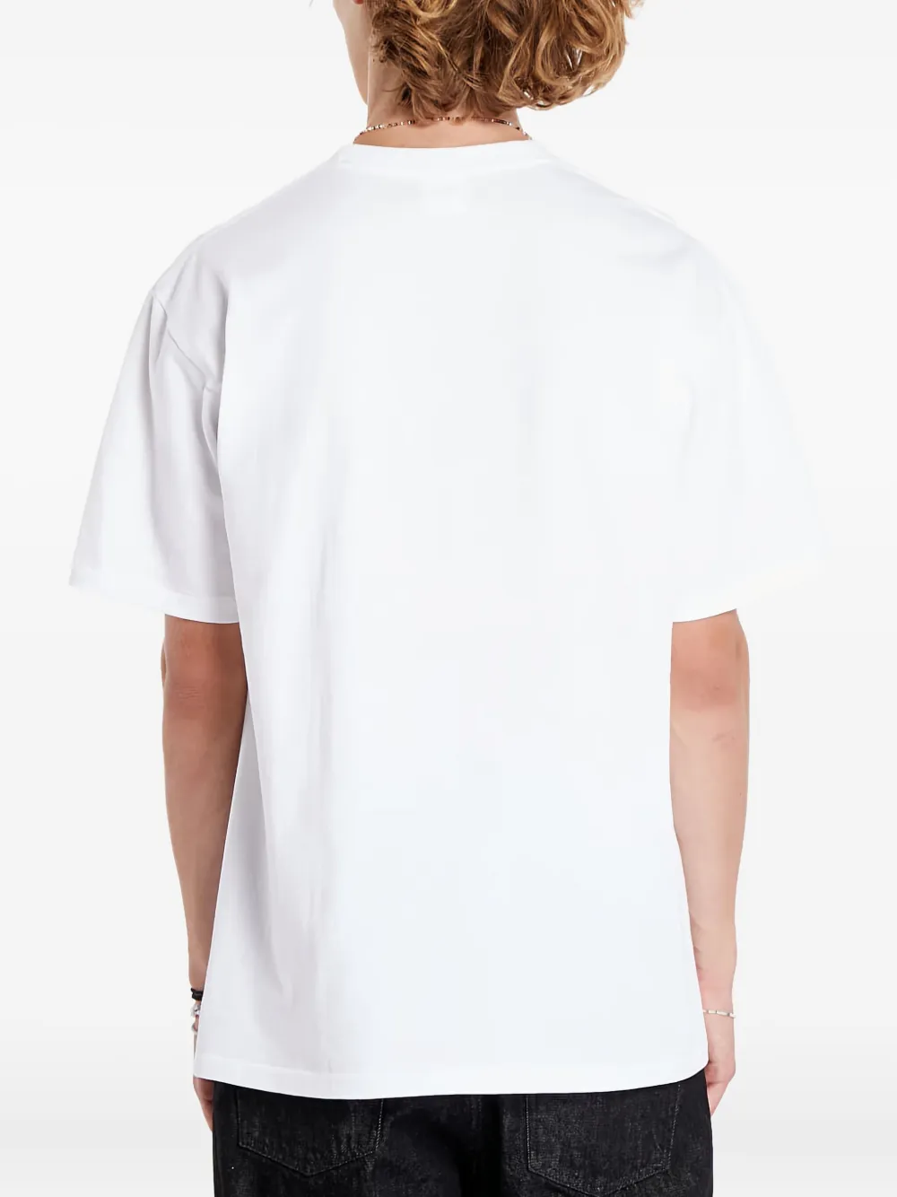 A BATHING APE T-shirt met vlammenprint Wit