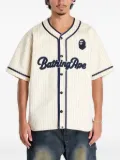 A BATHING APE® pinstripe baseball shirt - Neutrals